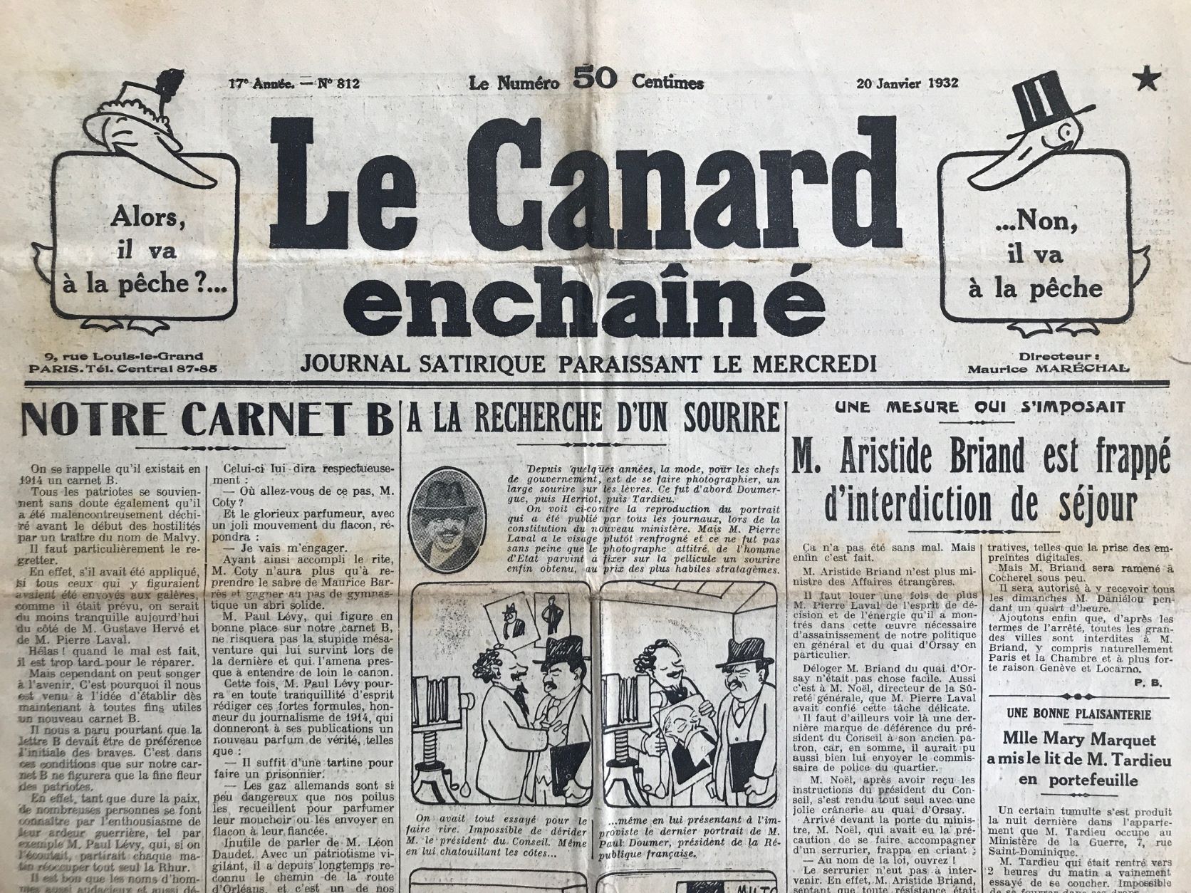 Couac ! | Acheter un Canard | Vente d'Anciens Journaux du Canard Enchaîné. Des Journaux Satiriques de Collection, Historiques & Authentiques de 1916 à 2004 ! | 812