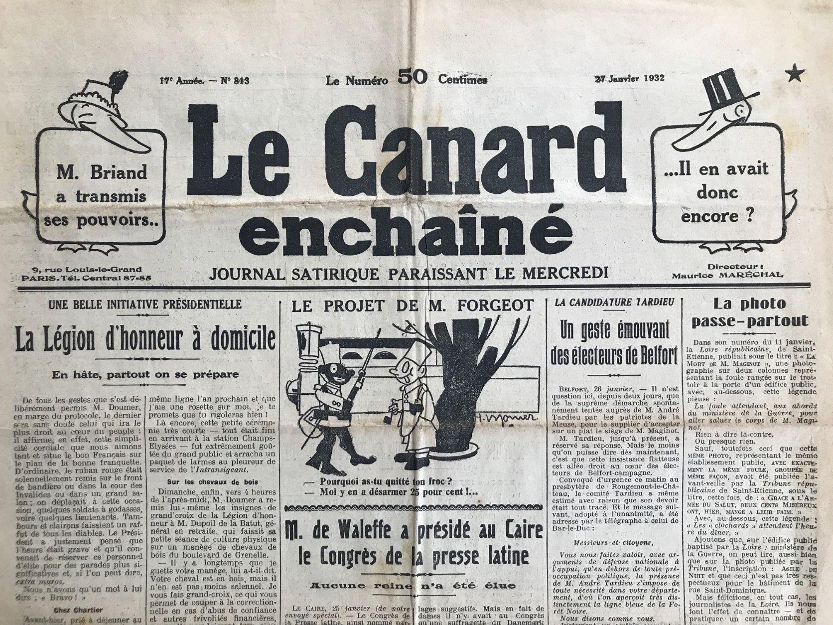 Couac ! | Acheter un Canard | Vente d'Anciens Journaux du Canard Enchaîné. Des Journaux Satiriques de Collection, Historiques & Authentiques de 1916 à 2004 ! | 813