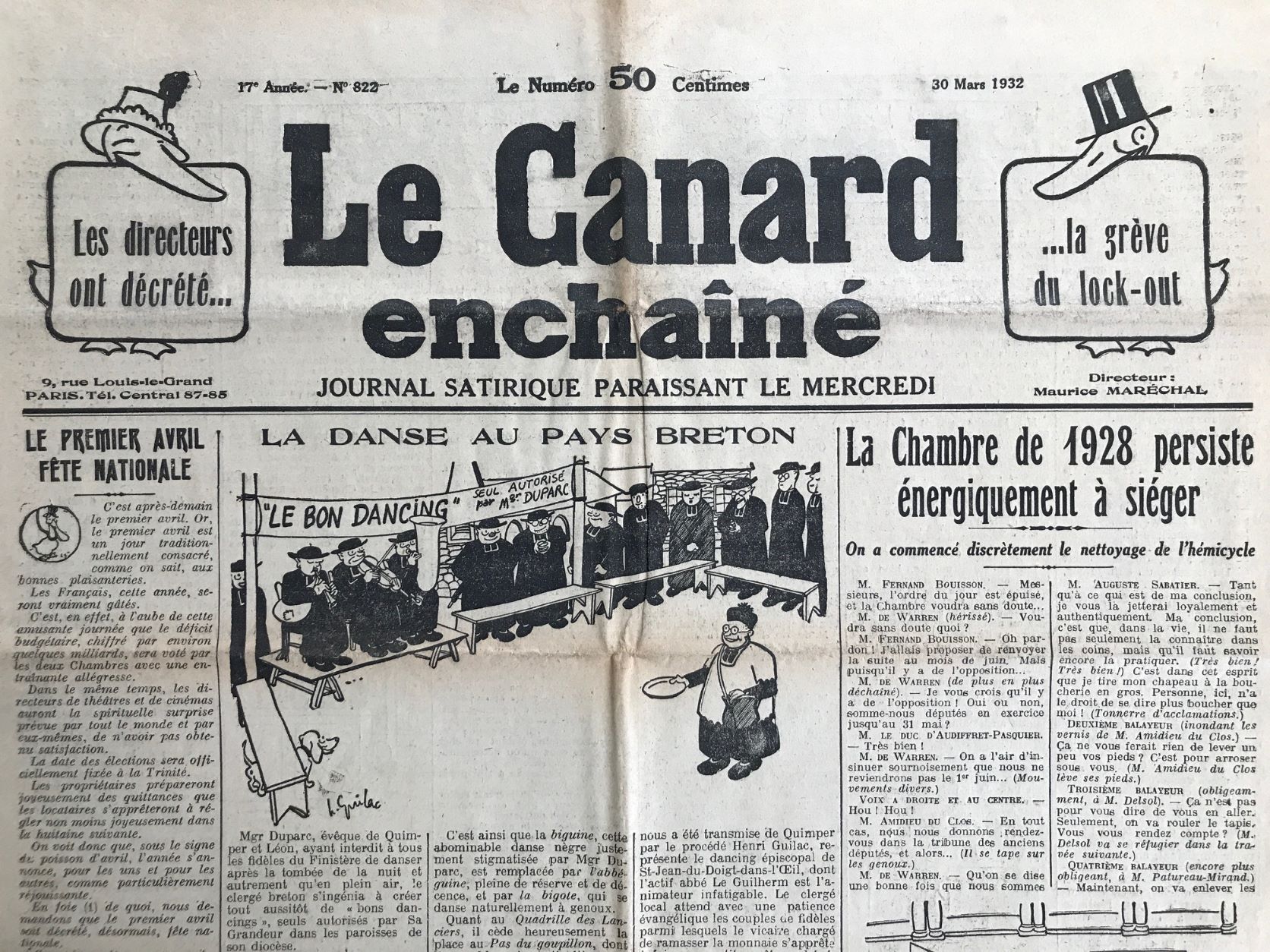 Couac ! | Acheter un Canard | Vente d'Anciens Journaux du Canard Enchaîné. Des Journaux Satiriques de Collection, Historiques & Authentiques de 1916 à 2004 ! | 822