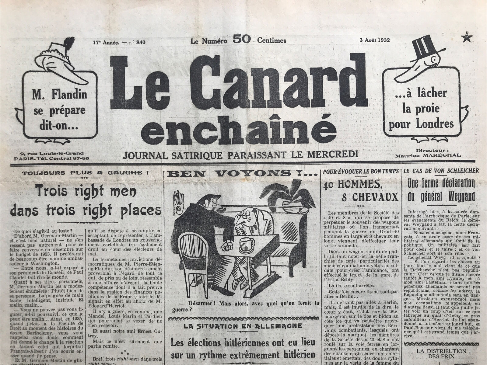 Couac ! | Acheter un Canard | Vente d'Anciens Journaux du Canard Enchaîné. Des Journaux Satiriques de Collection, Historiques & Authentiques de 1916 à 2004 ! | 840