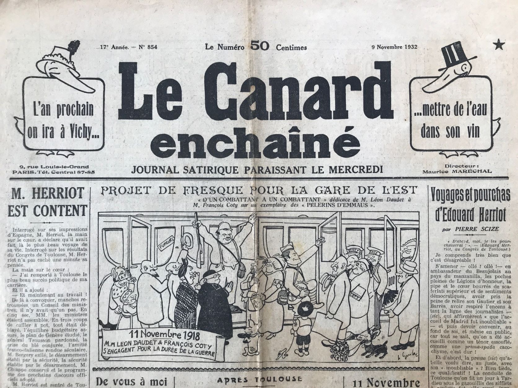 Couac ! | Acheter un Canard | Vente d'Anciens Journaux du Canard Enchaîné. Des Journaux Satiriques de Collection, Historiques & Authentiques de 1916 à 2004 ! | 854 1