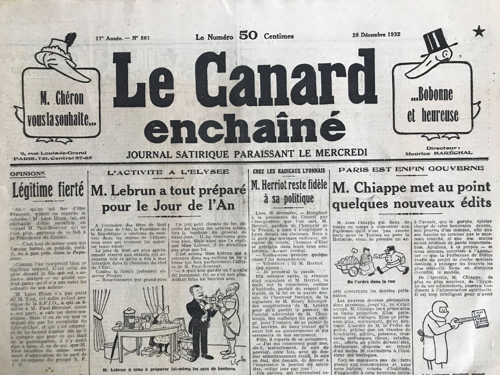 Couac ! | Acheter un Canard | Vente d'Anciens Journaux du Canard Enchaîné. Des Journaux Satiriques de Collection, Historiques & Authentiques de 1916 à 2004 ! | 861