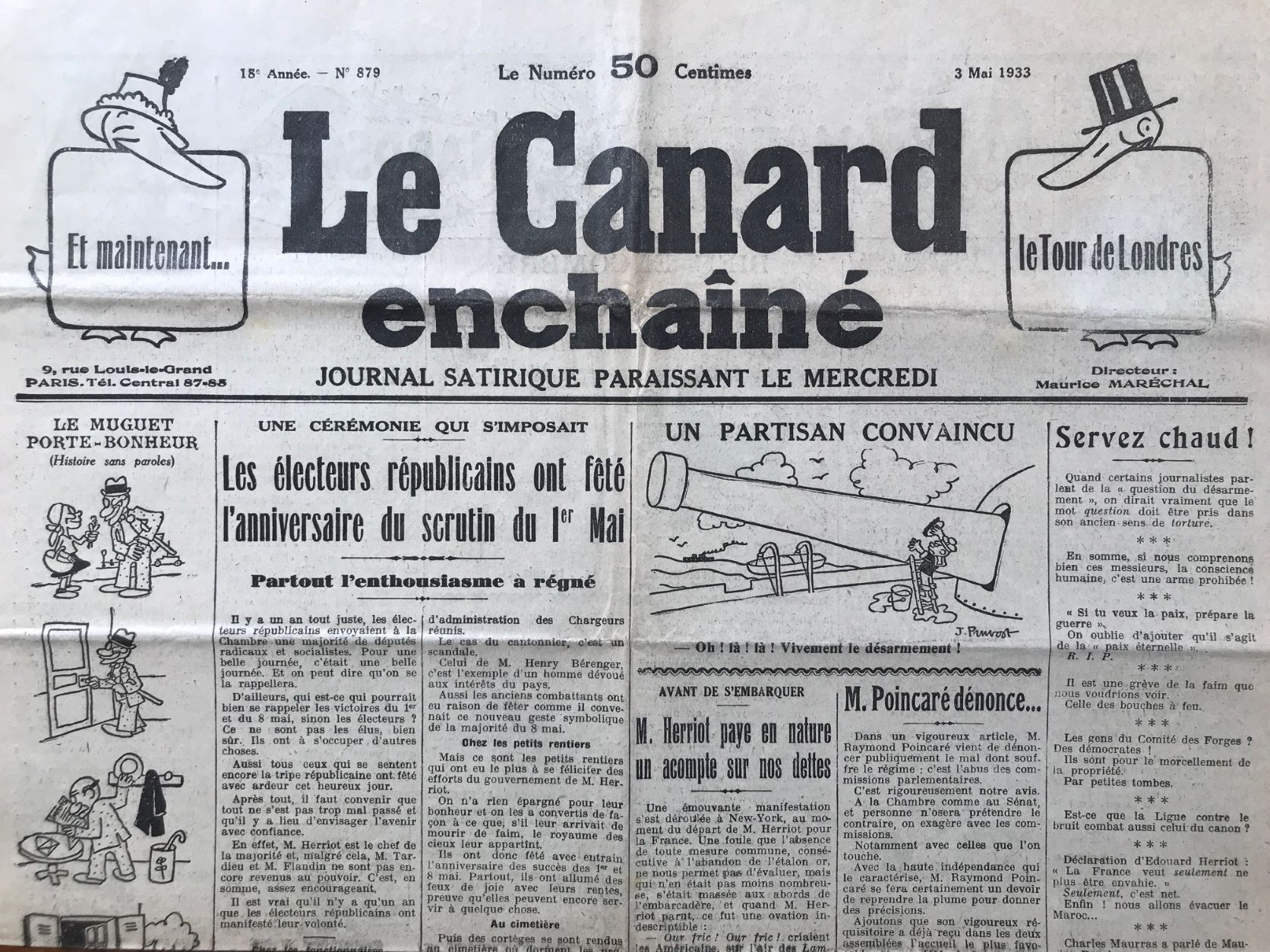 Couac ! | Acheter un Canard | Vente d'Anciens Journaux du Canard Enchaîné. Des Journaux Satiriques de Collection, Historiques & Authentiques de 1916 à 2004 ! | 879