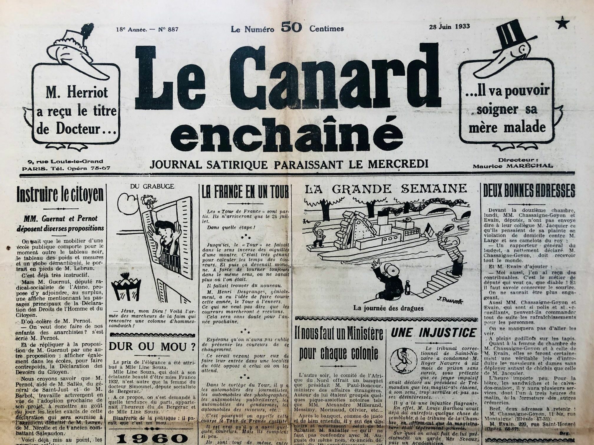 Couac ! | Acheter un Canard | Vente d'Anciens Journaux du Canard Enchaîné. Des Journaux Satiriques de Collection, Historiques & Authentiques de 1916 à 2004 ! | 887 rotated