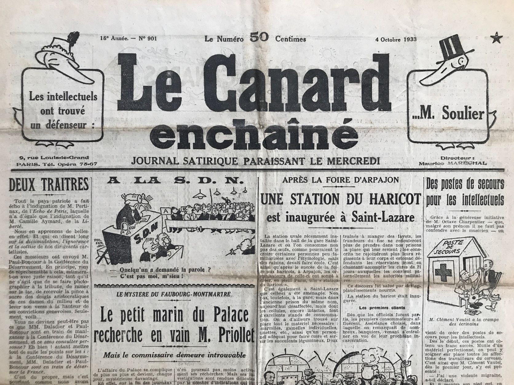 Couac ! | Acheter un Canard | Vente d'Anciens Journaux du Canard Enchaîné. Des Journaux Satiriques de Collection, Historiques & Authentiques de 1916 à 2004 ! | 901