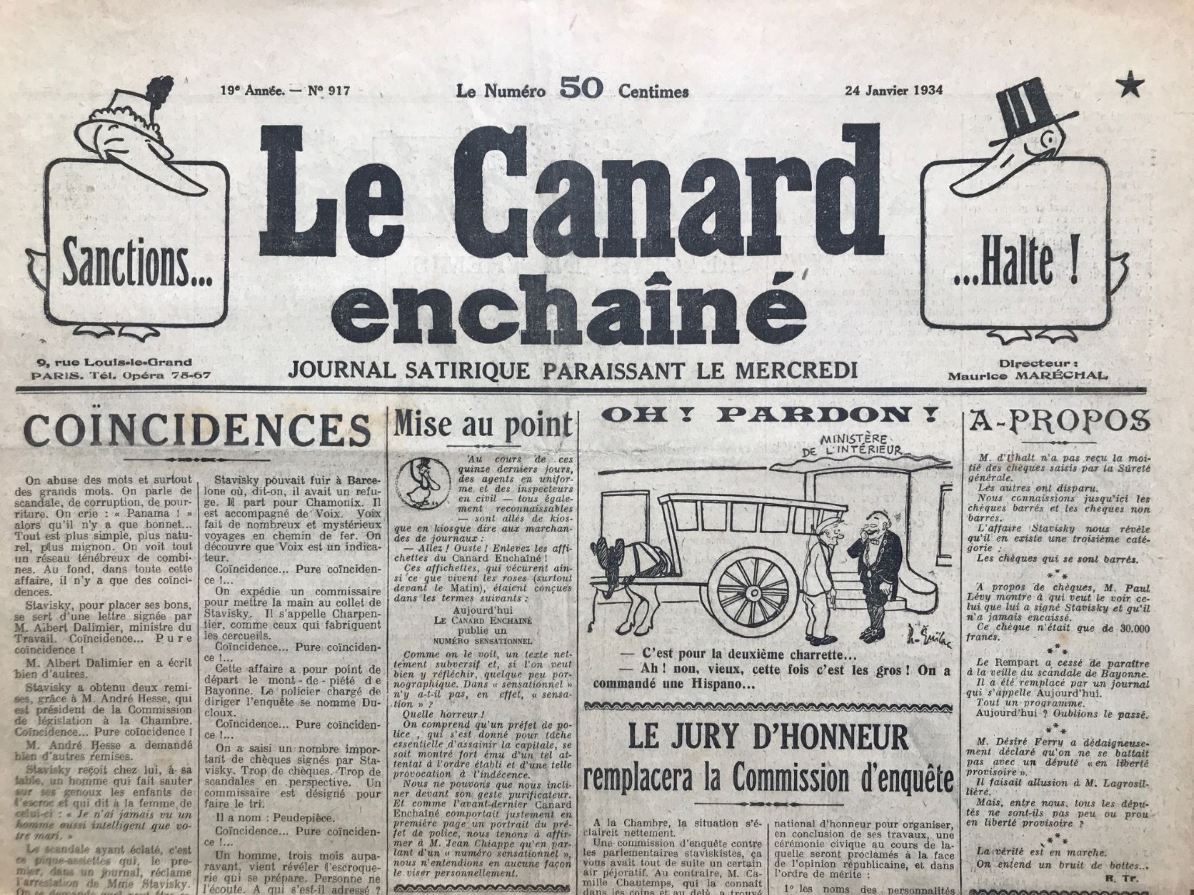 Couac ! | Acheter un Canard | Vente d'Anciens Journaux du Canard Enchaîné. Des Journaux Satiriques de Collection, Historiques & Authentiques de 1916 à 2004 ! | 917