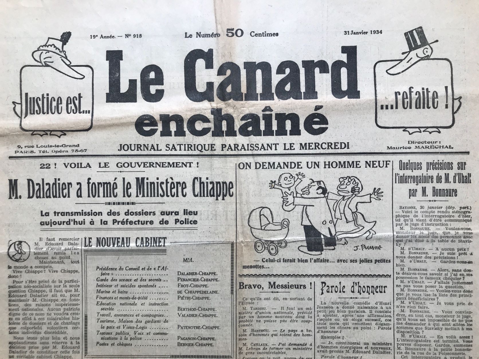 Couac ! | Acheter un Canard | Vente d'Anciens Journaux du Canard Enchaîné. Des Journaux Satiriques de Collection, Historiques & Authentiques de 1916 à 2004 ! | 918