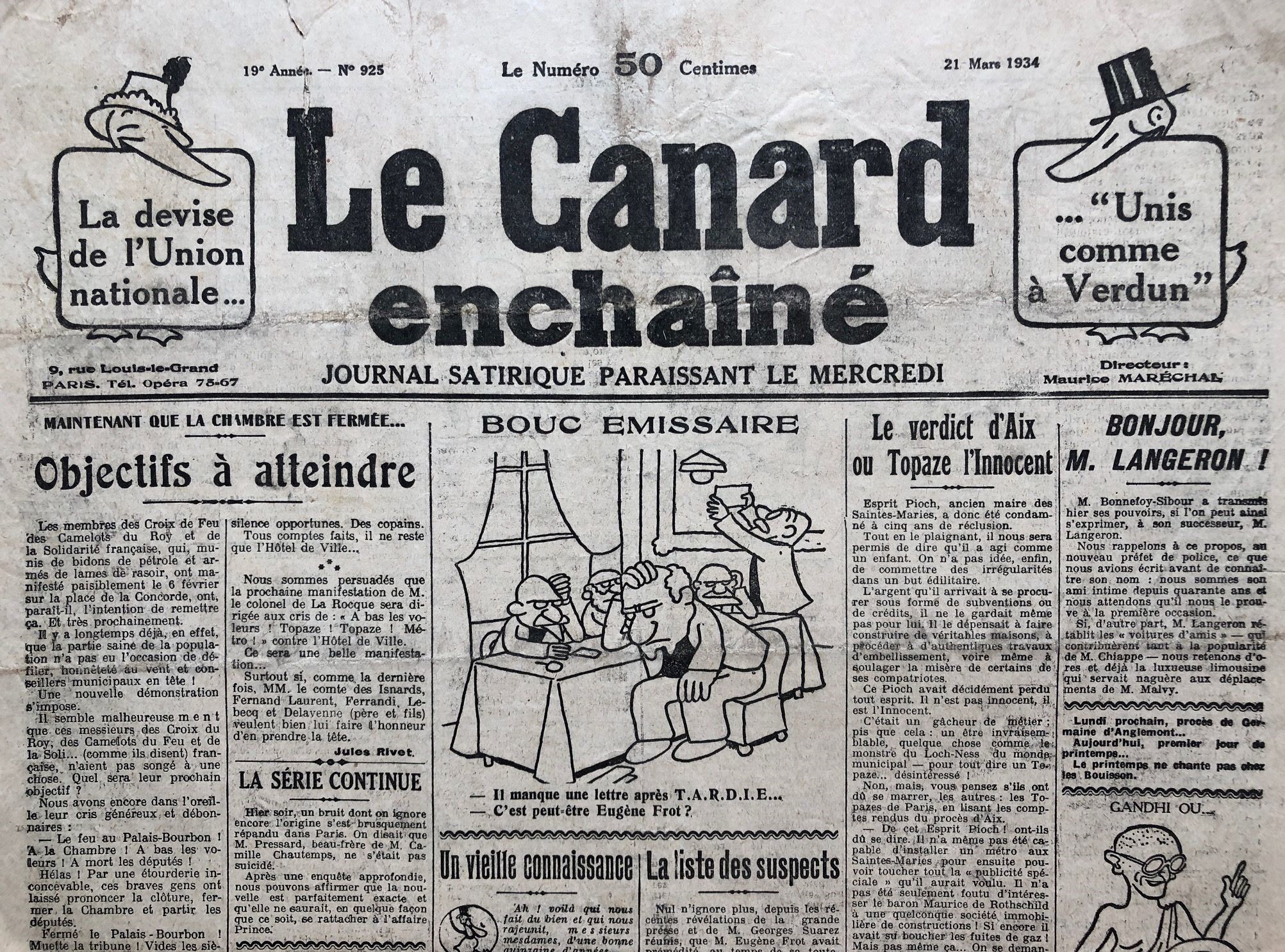 Couac ! | Acheter un Canard | Vente d'Anciens Journaux du Canard Enchaîné. Des Journaux Satiriques de Collection, Historiques & Authentiques de 1916 à 2004 ! | 925 1