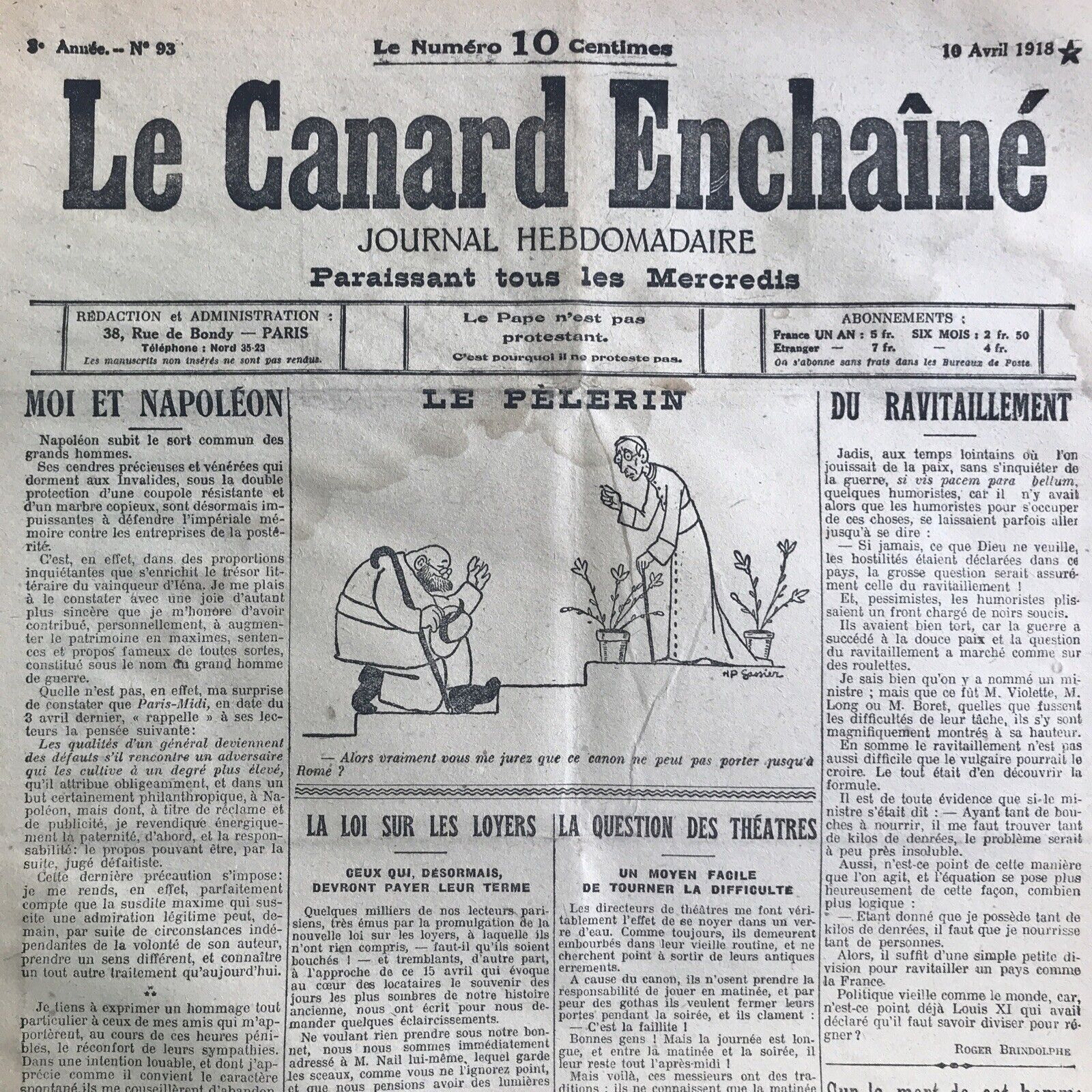 Couac ! | Acheter un Canard | Vente d'Anciens Journaux du Canard Enchaîné. Des Journaux Satiriques de Collection, Historiques & Authentiques de 1916 à 2004 ! | 93