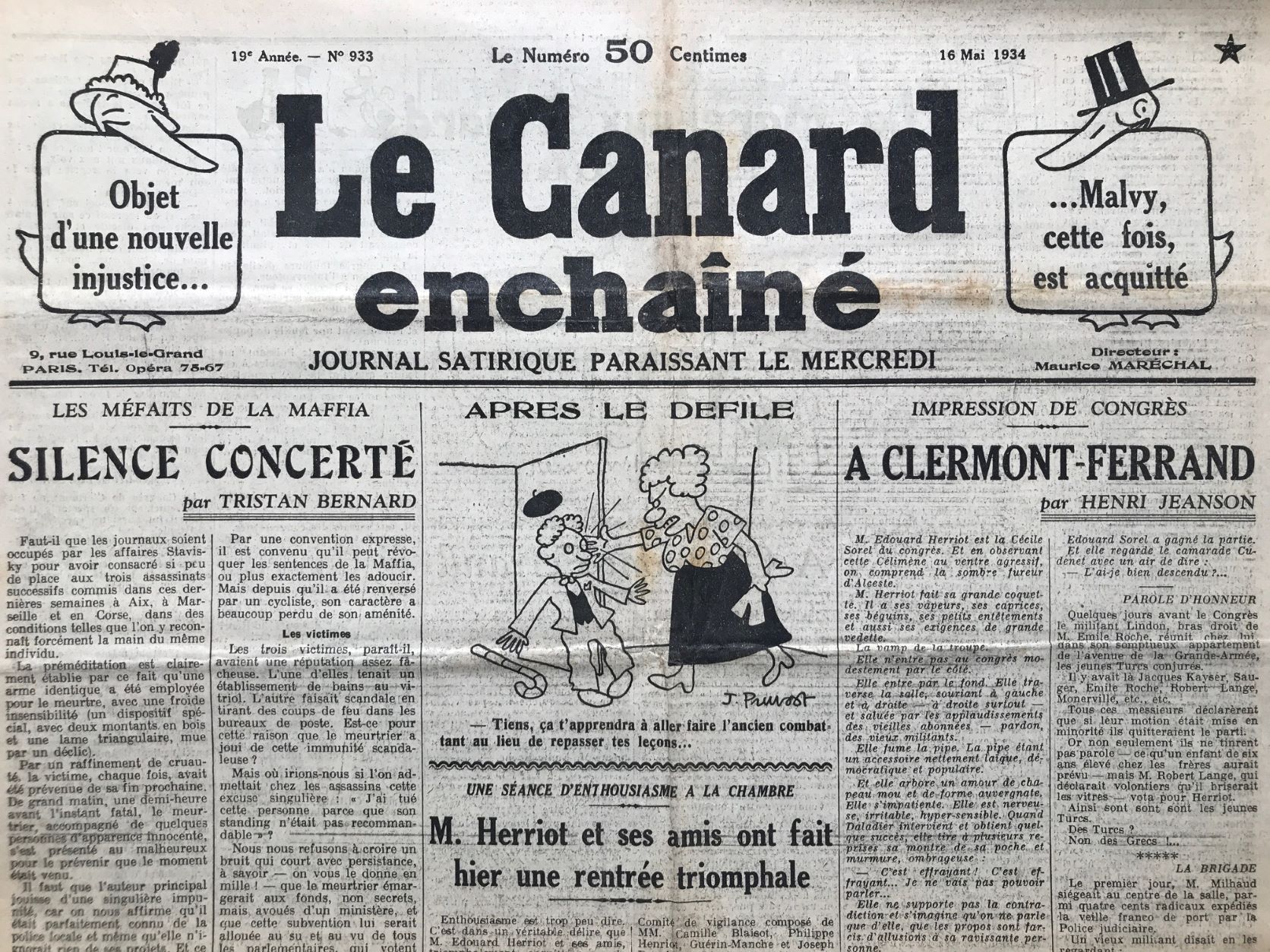 Couac ! | Acheter un Canard | Vente d'Anciens Journaux du Canard Enchaîné. Des Journaux Satiriques de Collection, Historiques & Authentiques de 1916 à 2004 ! | 933