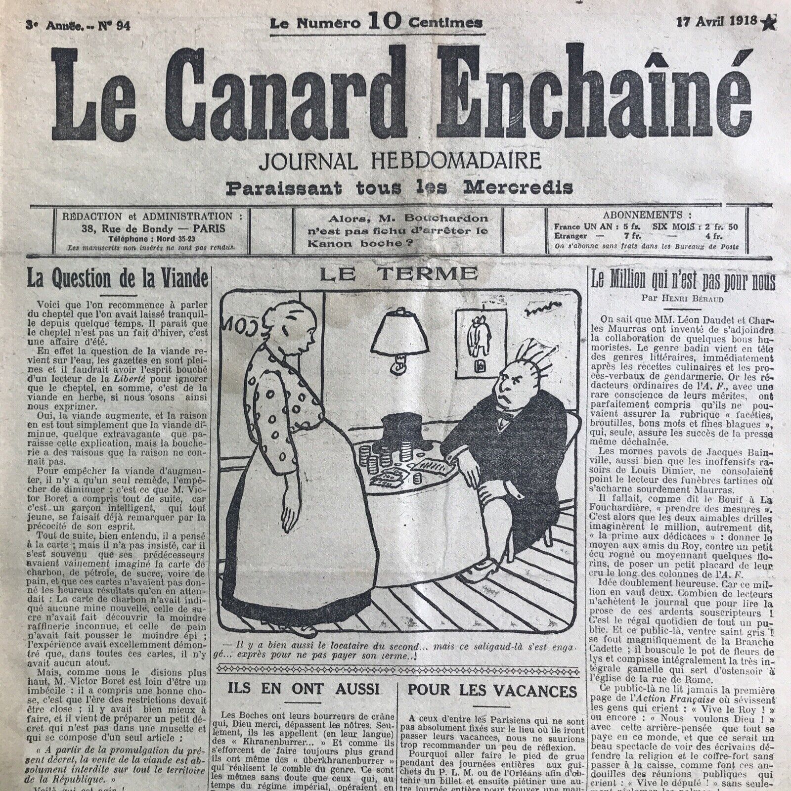 Couac ! | Acheter un Canard | Vente d'Anciens Journaux du Canard Enchaîné. Des Journaux Satiriques de Collection, Historiques & Authentiques de 1916 à 2004 ! | 94