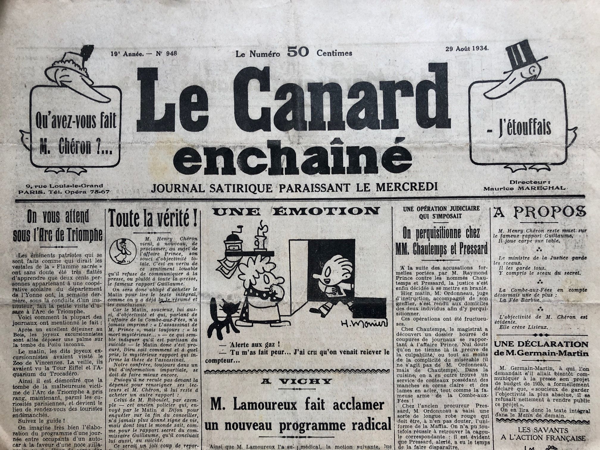 Couac ! | Acheter un Canard | Vente d'Anciens Journaux du Canard Enchaîné. Des Journaux Satiriques de Collection, Historiques & Authentiques de 1916 à 2004 ! | 948