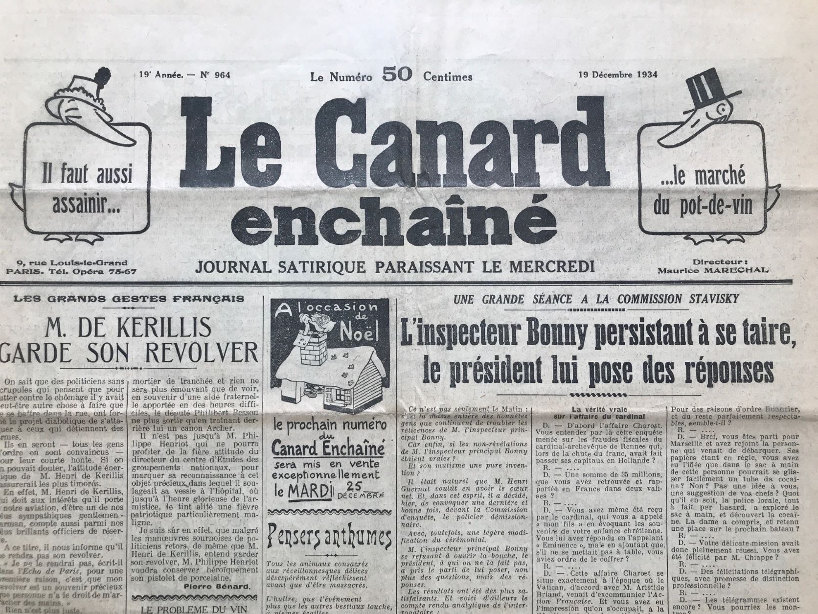 Couac ! | Acheter un Canard | Vente d'Anciens Journaux du Canard Enchaîné. Des Journaux Satiriques de Collection, Historiques & Authentiques de 1916 à 2004 ! | 964