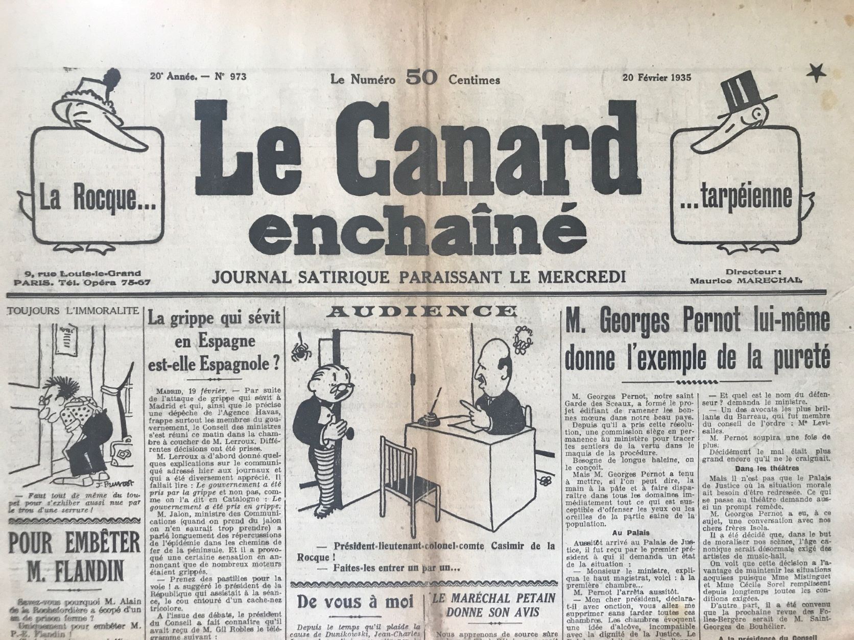 Couac ! | Acheter un Canard | Vente d'Anciens Journaux du Canard Enchaîné. Des Journaux Satiriques de Collection, Historiques & Authentiques de 1916 à 2004 ! | 973