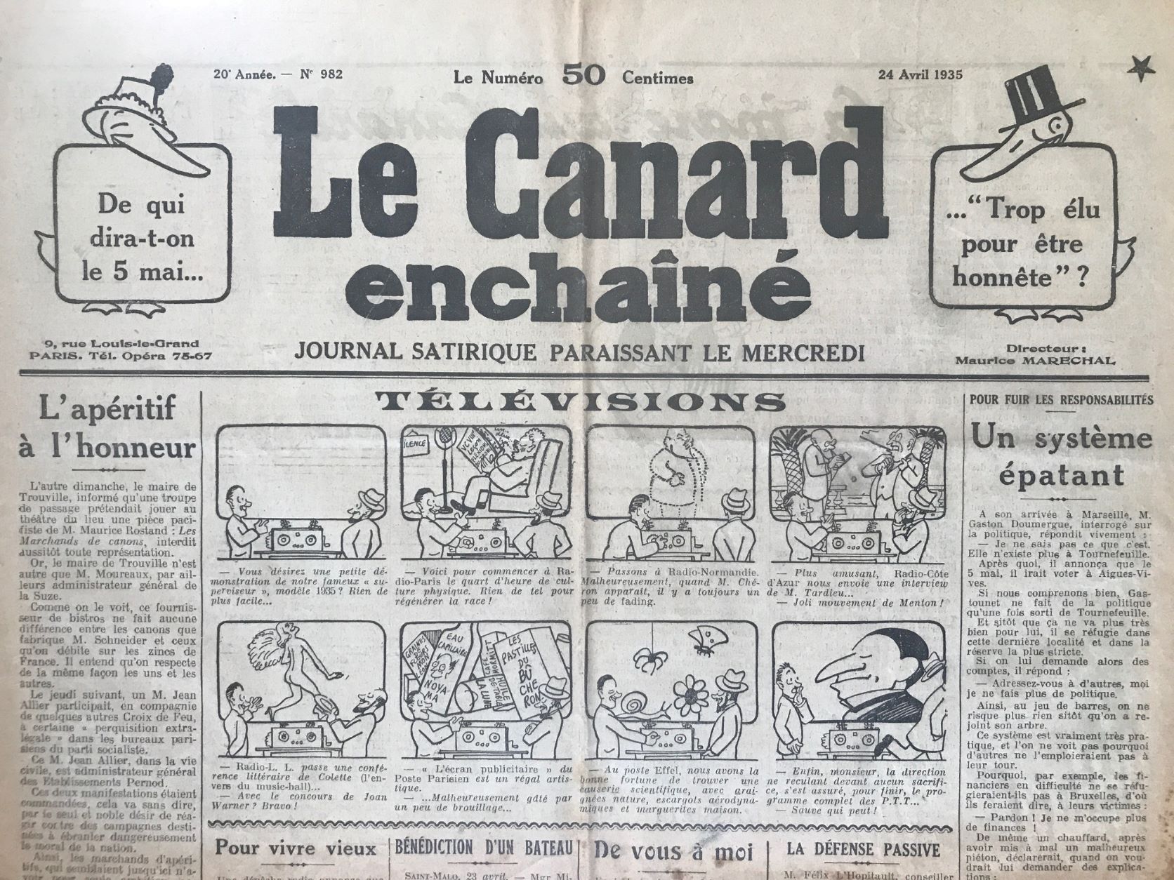 Couac ! | Acheter un Canard | Vente d'Anciens Journaux du Canard Enchaîné. Des Journaux Satiriques de Collection, Historiques & Authentiques de 1916 à 2004 ! | 982 1