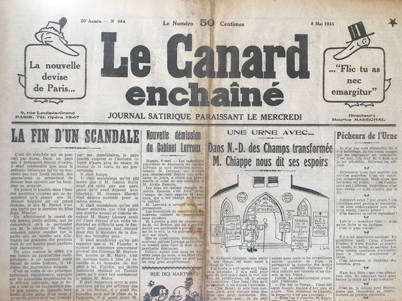 Couac ! | Acheter un Canard | Vente d'Anciens Journaux du Canard Enchaîné. Des Journaux Satiriques de Collection, Historiques & Authentiques de 1916 à 2004 ! | 984