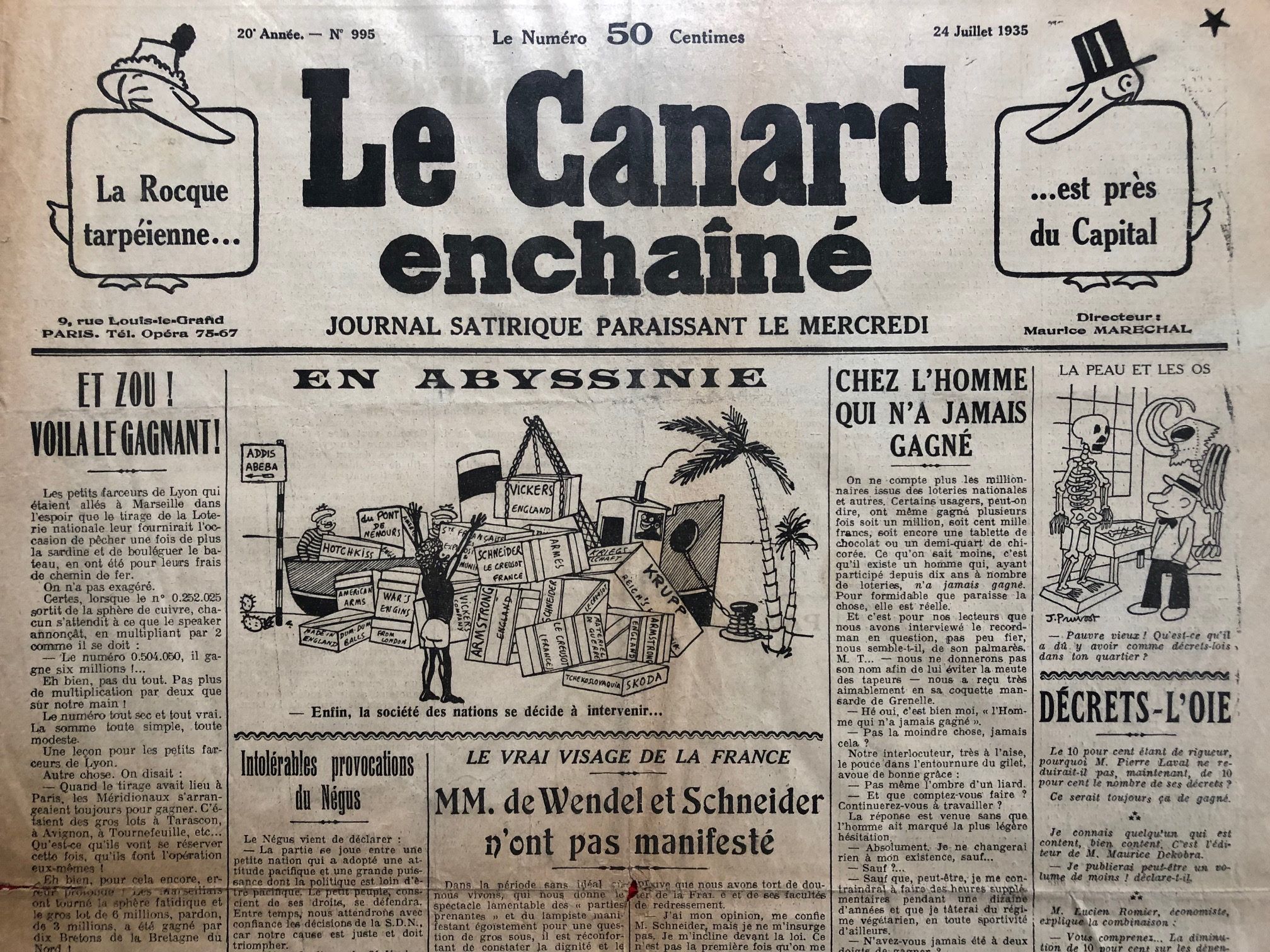 Couac ! | Acheter un Canard | Vente d'Anciens Journaux du Canard Enchaîné. Des Journaux Satiriques de Collection, Historiques & Authentiques de 1916 à 2004 ! | 995 1