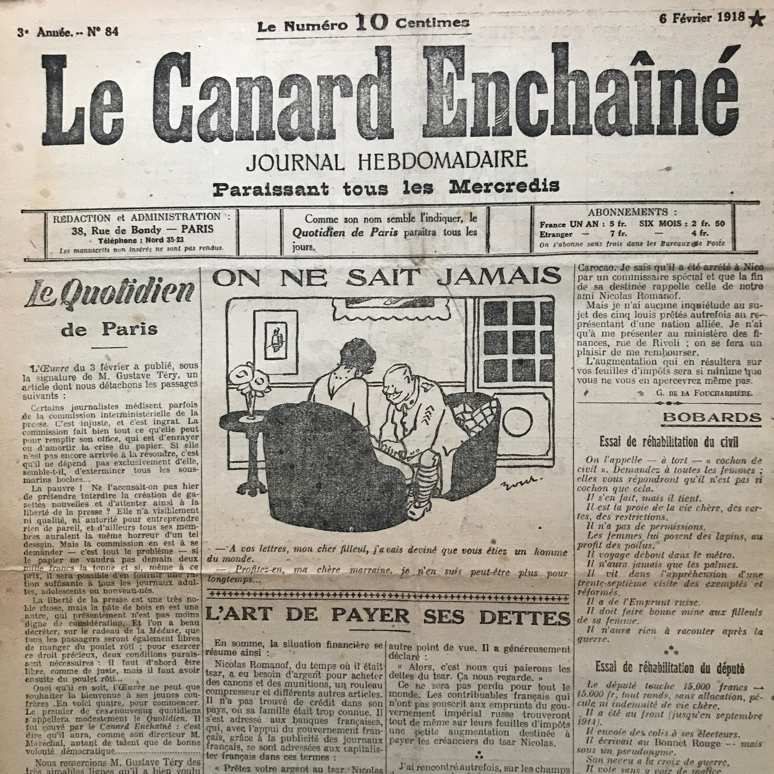 Couac ! | Acheter un Canard | Vente d'Anciens Journaux du Canard Enchaîné. Des Journaux Satiriques de Collection, Historiques & Authentiques de 1916 à 2004 ! | 84 rotated