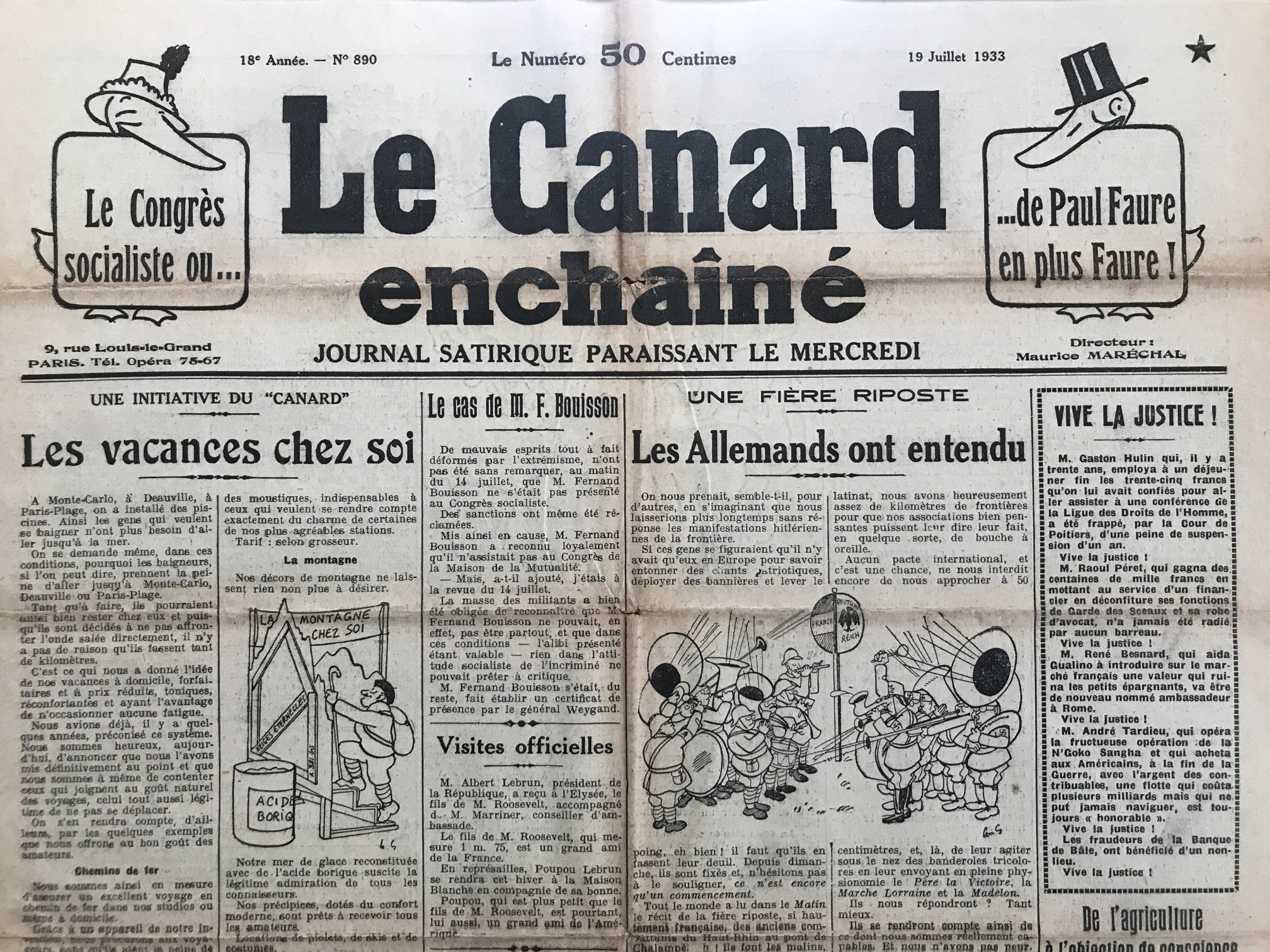 Couac ! | Acheter un Canard | Vente d'Anciens Journaux du Canard Enchaîné. Des Journaux Satiriques de Collection, Historiques & Authentiques de 1916 à 2004 ! | 890