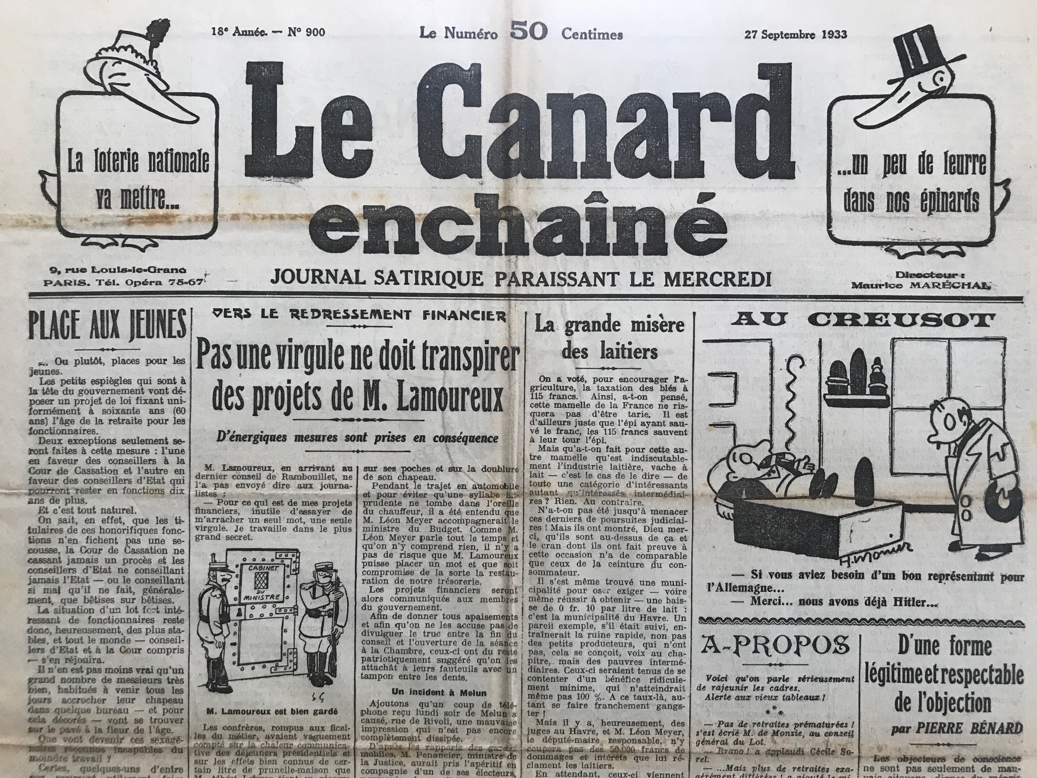 Couac ! | Acheter un Canard | Vente d'Anciens Journaux du Canard Enchaîné. Des Journaux Satiriques de Collection, Historiques & Authentiques de 1916 à 2004 ! | 900