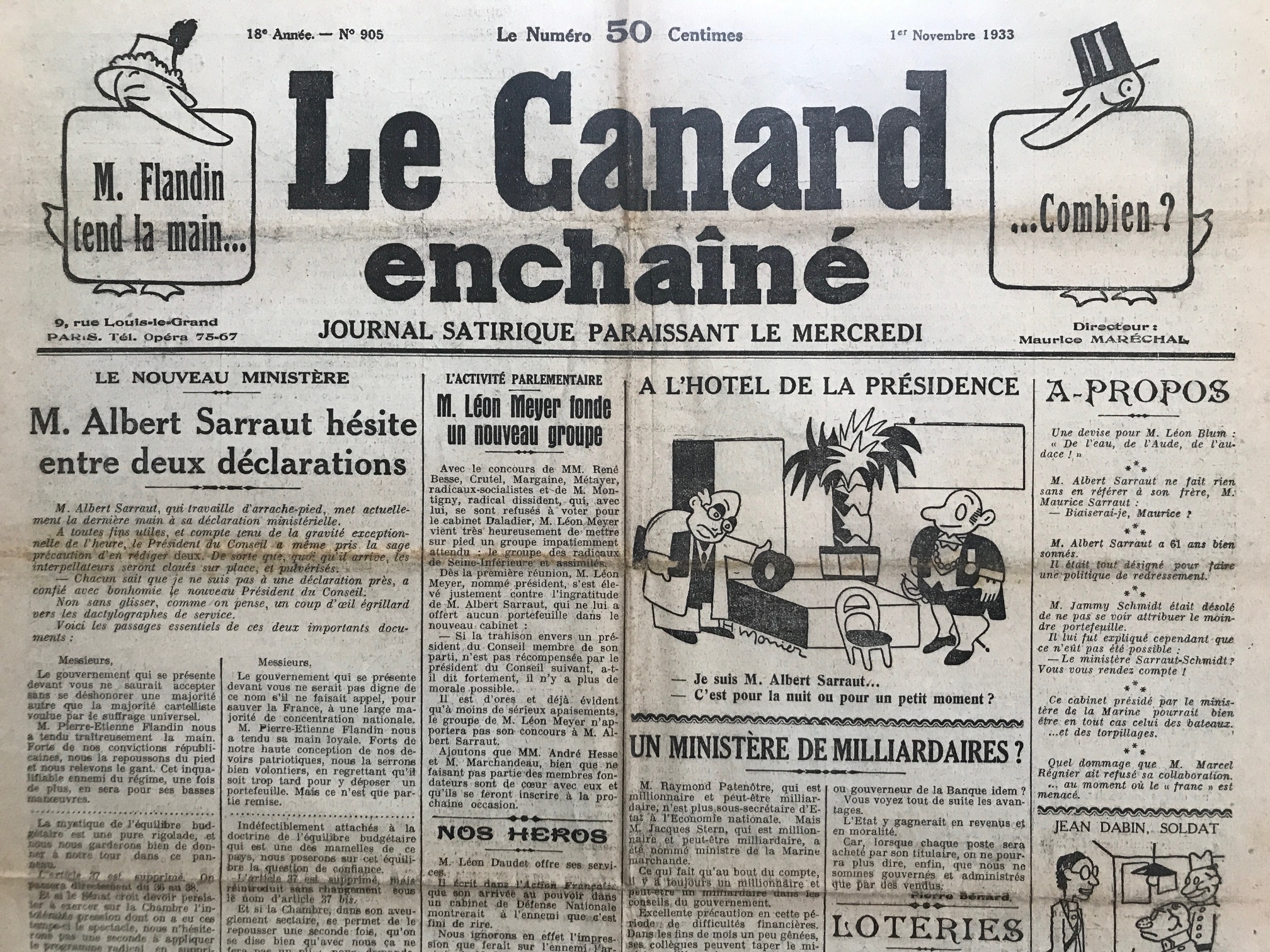 Couac ! | Acheter un Canard | Vente d'Anciens Journaux du Canard Enchaîné. Des Journaux Satiriques de Collection, Historiques & Authentiques de 1916 à 2004 ! | 905