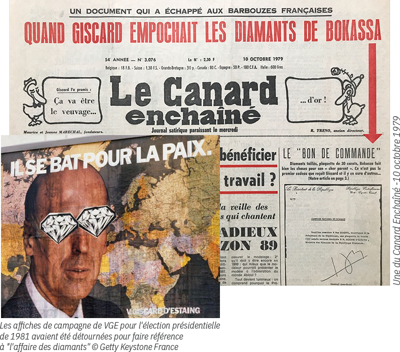 Couac ! | Les Révélations du Canard | Le Journal d'Investigation Satirique révèle de nombreuses Affaires: Commode à Foccart, les Diamants de Bokassa... Des 'Canard Enchaîné' en Vente sur Couac ! | diamant bokassa revisite