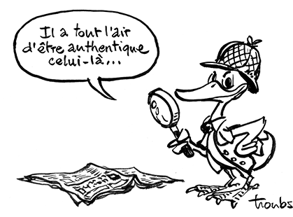 Dessin Troubs - Couac ! Vente Journaux Anciens de Collection du Canard Enchainé - Journaux Anniversaire