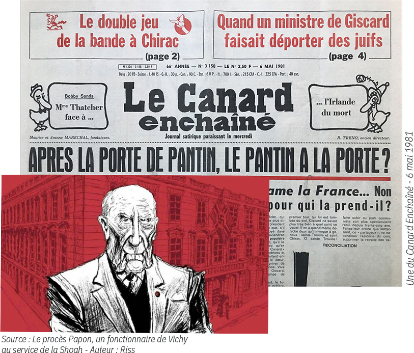 Couac ! | Les Révélations du Canard | Le Journal d'Investigation Satirique révèle de nombreuses Affaires: Commode à Foccart, les Diamants de Bokassa... Des 'Canard Enchaîné' en Vente sur Couac ! | maurice papon revisite