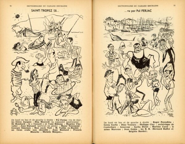 Couac ! | Dictionnaire CANARD 1959 | "Tempête sur le lexique" Dictionnaire du Canard 1959. Numéro spécial, troisième de la série. Supplément vendu à l'époque avec le numéro du 3 Décembre 1958. Définitions et histoires les plus satiriques et anticonformistes. In 8 format 20 X 13 cm, broché. Couverture souple. Comporte de nombreuses illustrations, photos et dessins humoristiques en noir & blanc, dans et hors textes. 96 pages Les plats peuvent présenter des traces d'usures ou frottements, l'intérieur est frais avec parfois quelques rousseurs sans gravité.         | 01988100