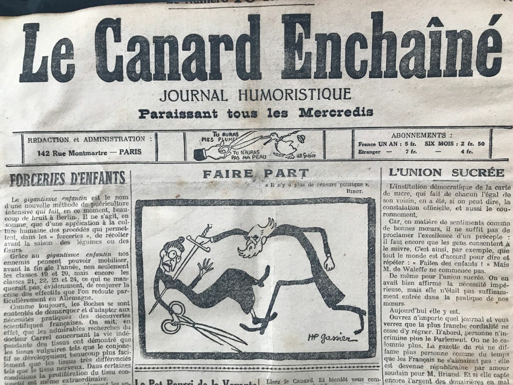 Couac ! | Acheter un Canard | Vente d'Anciens Journaux du Canard Enchaîné. Des Journaux Satiriques de Collection, Historiques & Authentiques de 1916 à 2004 ! | 39 1 e1709710634547