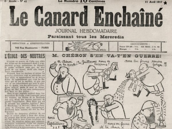 Couac ! | N° 41 du Canard Enchaîné - 11 Avril 1917 | Nos Exemplaires du Canard Enchaîné sont archivés dans de bonnes conditions de conservation (obscurité, hygrométrie maitrisée et faible température), ce qui s'avère indispensable pour des journaux anciens. | 41