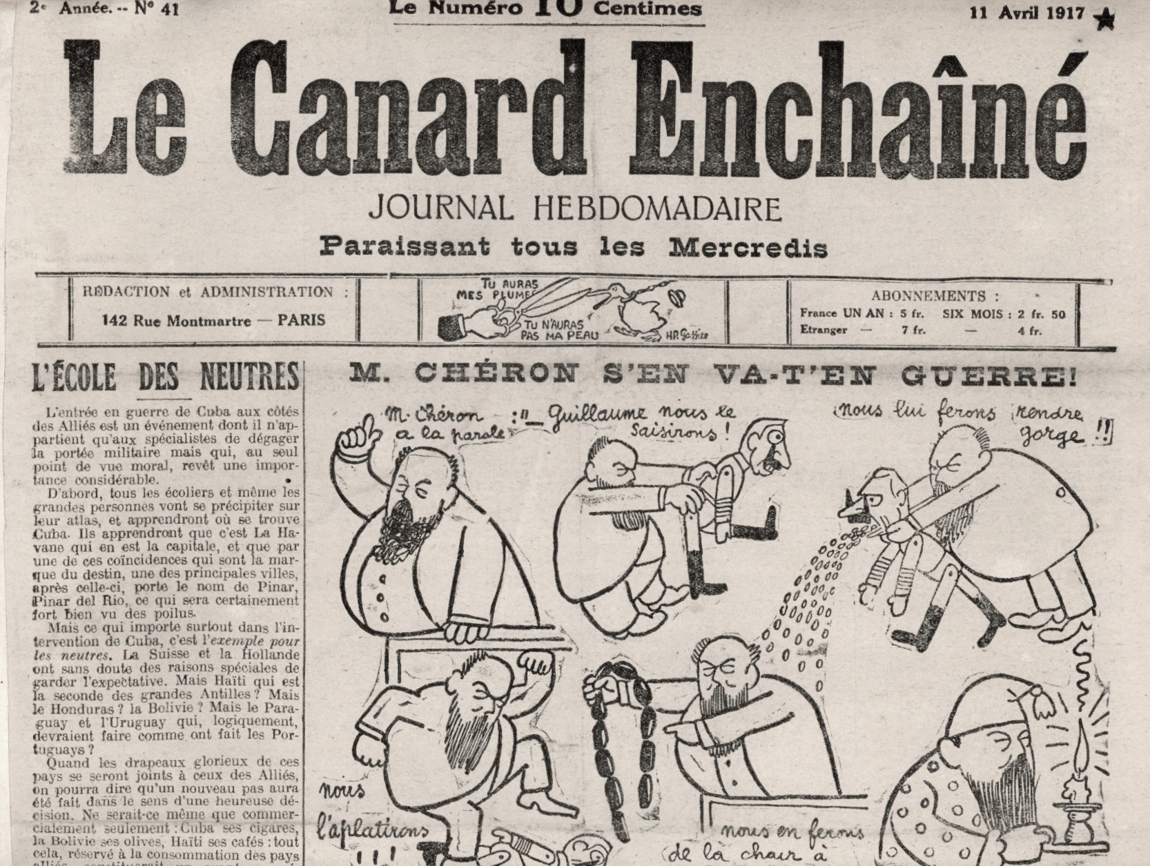 Couac ! | Acheter un Canard | Vente d'Anciens Journaux du Canard Enchaîné. Des Journaux Satiriques de Collection, Historiques & Authentiques de 1916 à 2004 ! | 41